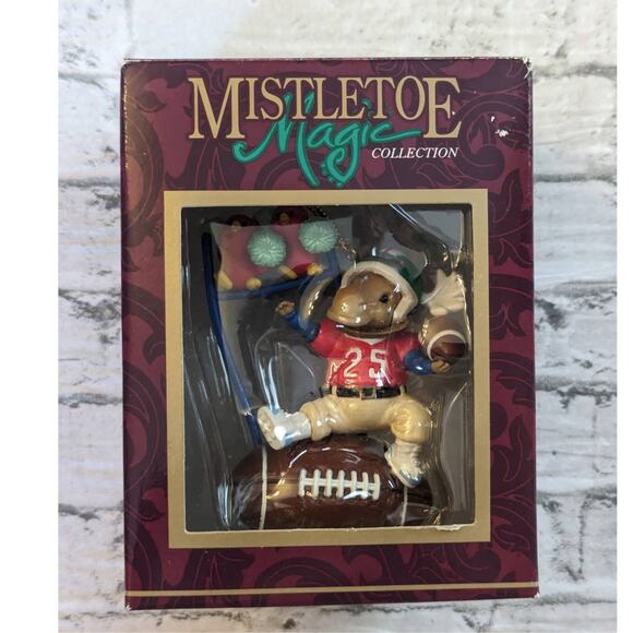 All Star Santa Football Moose - Christmas Ornament - Picture 1 of 7